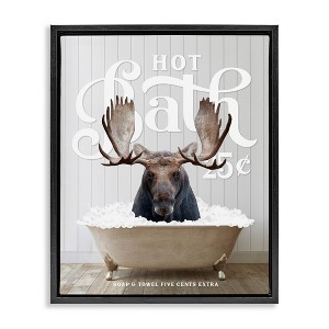Stupell Industries Vintage Bathroom Moose Ad, 17" x 21" - 1 of 4