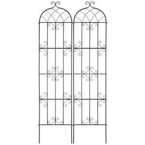 VEVOR Garden Trellis for Climbing Plants, 87 x 20 in, 2 Packs Rustproof Metal Garden Flower Trellis, Outdoor Climbing Rose Trellis Cucumbers Support - 1 of 4