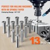 VEVOR 13 pcs Precision R8 Collet Set, 1/8'' - 7/8'', 45# Mill Collet Chuck 0.0012"/30μm TIR with 13 Labeled Storage Boxes - 3 of 4