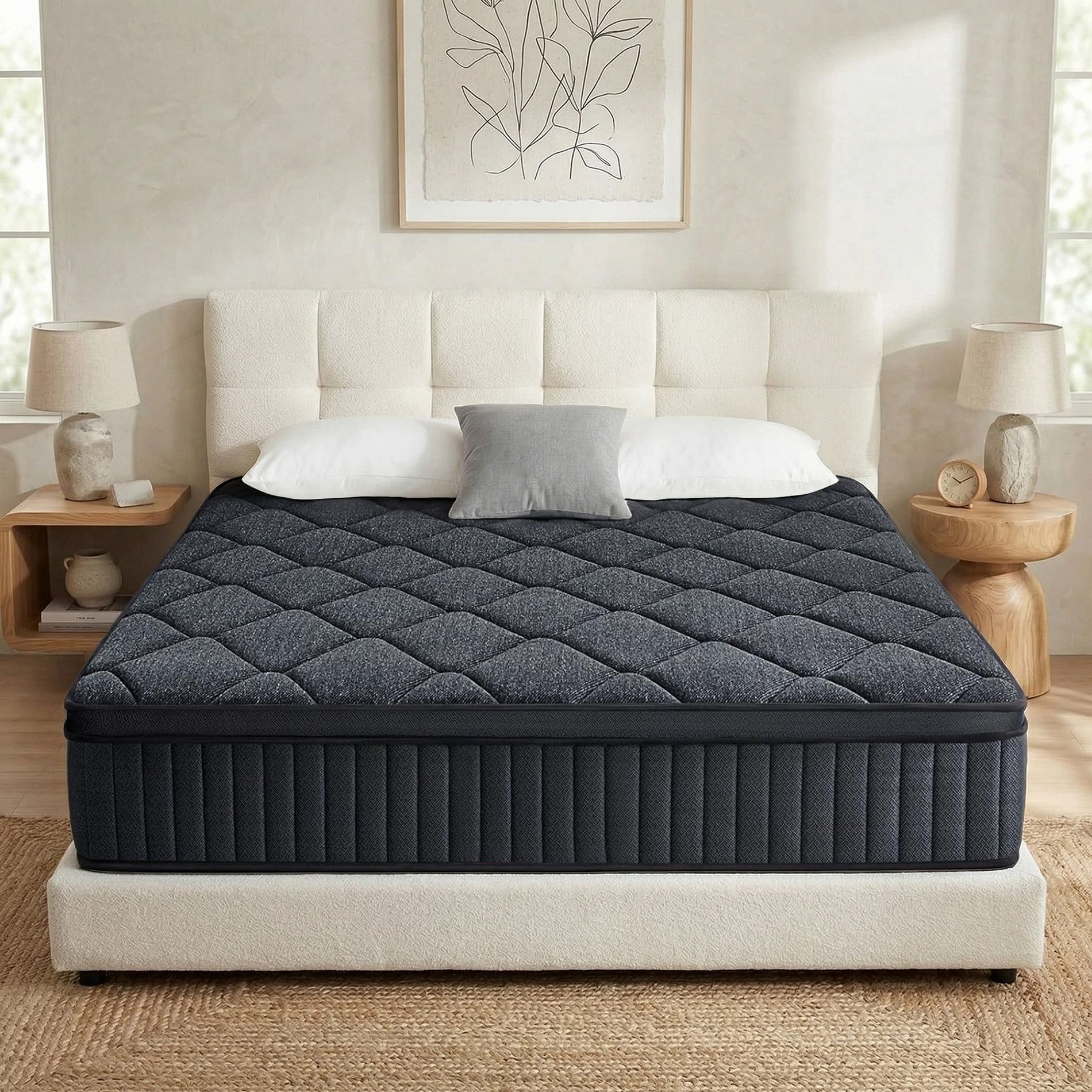 Dyonery Hybrid Mattress Memory Foam Mattress,Medium Firm Support,Individual Pocket Springs,Back Pain Relief,CertiPUR-US Certified