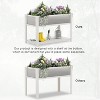 Acekool Wooden Raised Garden Bed with Legs and Storage Shelf, Mobile Elevated Planter for Vegetables, Flowers, Herbs, Patio or Backyard - 4 of 4