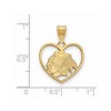 Black Bow Jewelry 14k Yellow Gold Plated Sterling Silver Chicago Blackhawks NHL Pendant - 2 of 3