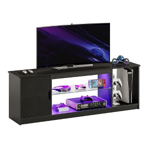 Bestier Modern TV Stand for up to 65" TVs Gaming Entertainment Center with Adjustable Shelves for PS5 - 58 inches - 1 of 4