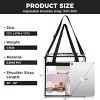 Clear Bags transparent handbag with zipper and adjustable shoulder strap (12x12x6in),suitable for sports activities and concerts - 2 of 4