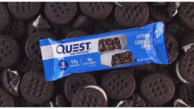 Quest Nutrition Hero Protein Bar - Crispy Cookies & Cream, 2 of 9, play video