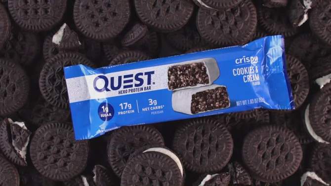 Quest Nutrition Hero Protein Bar - Crispy Cookies & Cream, 2 of 9, play video