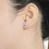Guili Sterling Silver Floral Stud Earrings with Cubic Zirconia – A Timeless Design That Captures Natural Beauty with Elegance and Sparkling Charm - 4 of 4