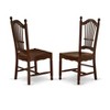 HomeStock Rustic Retreat Dining Chairs - Slat Back Wood Seat Kitchen Chairs, Set of 2 - 3 of 4