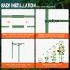 VEVOR 4 Packs Tomato Cages for Garden, 63 inch Tomato Trellis Plant Stakes Support, Stackable Tall Plant Support Cage, for Raised Garden Bed, Green - 4 of 4