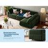 105" Modular Sectional Sofa - L-Shaped Velvet Couch with USB Charging (Emerald Green) - 2 of 4