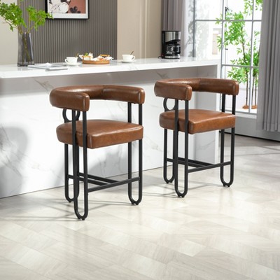NicBex Set of 2 Bar Stools for Kitchen Island,Modern Counter Bar Stools with Metal Frame,Bar Chairs for Dining Rooms,Kitchens Islands
