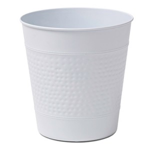 happimess Riley Modern Classic Hammered Steel Accent 2-Gallon Wastebasket - 1 of 4