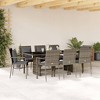 vidaXL 7 Piece Patio Dining Set with Cushions - Gray - 2 of 4
