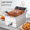 ROVSUN 12.5QT Electric Deep Fryer w/Basket & Lid, 1700W Commercial Countertop Kitchen Frying Machine, Temperature Adjustable Stainless Steel Fryer - 2 of 4