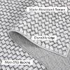 Acekool 5x7 Washable Braided Print Area Rug, Non-Slip Modern Soft Carpet, Stain Resistant Low Pile Throw Rug for Living Room, Bedroom - 4 of 4