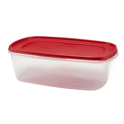 LunaLulinlk Easy Find Lids Food Storage Container, Large with Red Lid, 2.5 Gallon