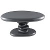 Sapphtopaz High Gloss Coffee Table with Stack Shape Design Unique Side Table with Metal Base Coffee Bar End Table for Living Room, Bedroom, Gray - 4 of 4