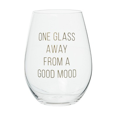Totalee Gift One Glass Away Glass Clear 18 oz