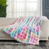 Cozy Bliss Faux Fur Throw Blankets, Plush Soft Thick Bubble Blanket for Sofa, Bedroom, Living Room - 2 of 4