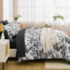 BAGOKIE 7 PCS Bed in a Bag Flower Reversible Comforter with Sheets Bedding Set - 2 of 4