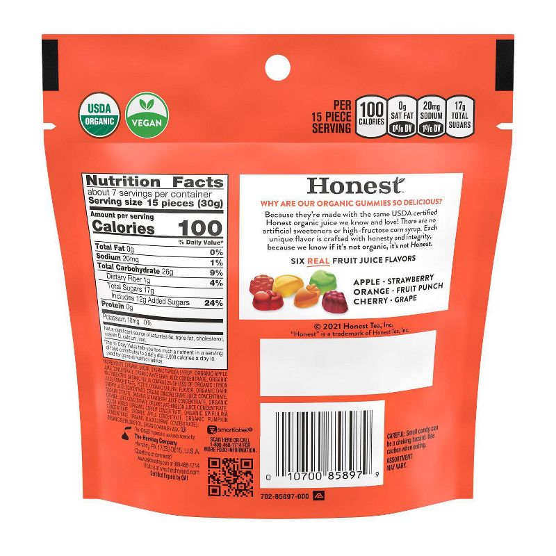 Honest Assorted Fruit Flavored Organic Gummies Candy - 7oz, 2 of 4