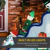 Angel Sar 8.5ft Christmas Inflatable Snowman & Elf Ski Slope, LED Lighted Outdoor Yard Decoration with Gingerbread Man, Waterproof Blow-Up - 4 of 4