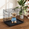 Lirago 24-Inch Black Single-Door Dog Cage - Durable Metal Kennel with Secure Lock, Collapsible Design, and Removable Tray - 3 of 4