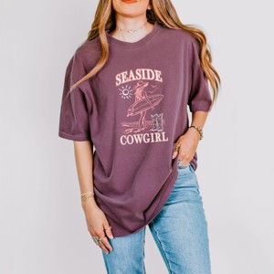 Simply Sage Market Seaside Cowgirl  Garment Dyed Tee - 1 of 4