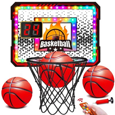 VATOS Indoor Basketball Hoop Scoreboard, Over The Door Basketball Set, Bedroom Toy for Boys Girls Ages 3+