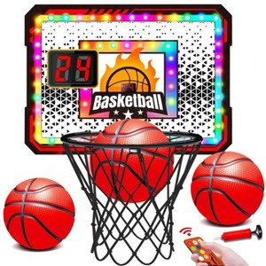 VATOS Indoor Basketball Hoop Scoreboard, Over The Door Basketball Set, Bedroom Toy for Boys Girls Ages 3+ - 1 of 4