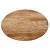 Royal Hampton Oval Top Handcrafted Mango Wood Reeded Base with Hidden Storage Coffee Table, 36 Inch - - 4 of 4