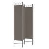 VidaXL Modern Style Fabric Room Divider, 4-Panel Foldable Partition Screen, Anthracite, 63"x86.6" - Versatile and Portable Separation Wall for Home - 4 of 4
