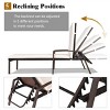 Tangkula 2 PCS Patio Rattan Chaise Lounge Chair Outdoor Reclining Chaise with Cushion and Armrest Wicker Sun Lounger with Adjustable Backrest - 4 of 4