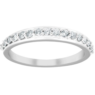 Pompeii3 1/3Ct Diamond Wedding Ring 14k White Gold Womens 16 Stone Band