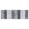 Vintage Boho Geometric Area Rug with Non-Slip Backing, Soft Foldable Low Pile Non-Slip Indoor Floor Carpet - 3 of 4