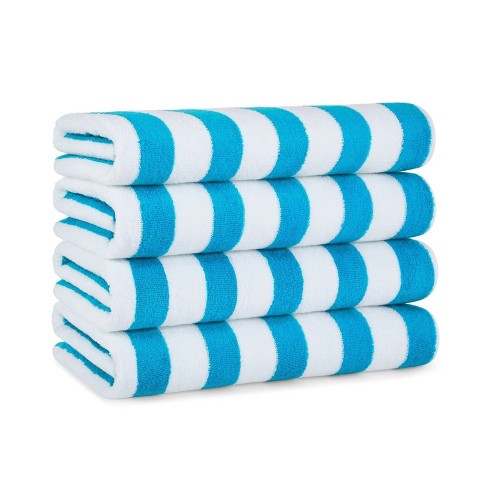 Arkwright Cali cabana Striped 100 Cotton Beach Towels 4 pack 30x60 In. Blue Target