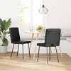vidaXL Dining Chair Set of 2 Black - 2 of 4