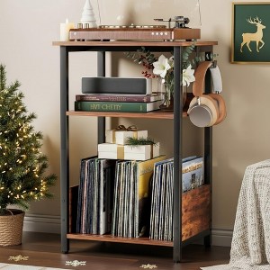 MOEPISY Small Record Player Stand with Vinyl Storage Cabinet - 1 of 4