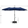 Yaheetech 15ft Twin Patio Parasol Outdoor Umbrella Market with Crank - 3 of 4