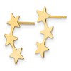 Black Bow Jewelry Polished Three Star Post Earrings in 14k Yellow Gold - 2 of 4