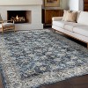 Washable Thin Carpet Area Rug, Stain Resistant, Reinforced Edges & Backing for Living Room, Bedroom, Entryway Gray - 2 of 4