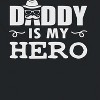 Rerun Island Men's Daddy Is My Hero Short Sleeve Graphic Cotton T-Shirt - Black M - 2 of 3