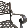 CLIHOME Cast Aluminum Stationary Outdoor Patio Dining Chairs(Set of 2) - 4 of 4