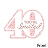 Big Dot of Happiness 40th Pink Rose Gold Birthday - Shaped Fill-In Invitations - Happy Birthday Party Invitation Cards with Envelopes - Set of 12 - 3 of 4