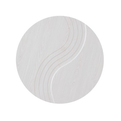 LIVN CO. Modern Round Wood Carved Wall Art Decor
