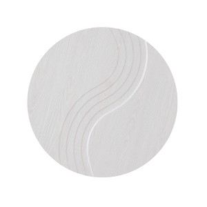 LIVN CO. Modern Round Wood Carved Wall Art Decor - 1 of 4