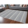 8' X 10' Light Gray and Dark Gray Geometric Hand Loomed Area Rug - 2 of 4