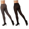 Memoi Women's 2 Pair Pack Rib/Solid Sweater Tights - 3 of 4