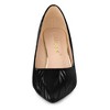 Allegra K Women's Pointed Toe Leaves Print Slip on Kitten Heel Pumps - 2 of 4