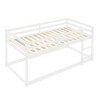 Twin Loft Bunk Bed Frame with Ladders, Pine Wood, Extra Floor Bed and Storage Space - 2 of 4